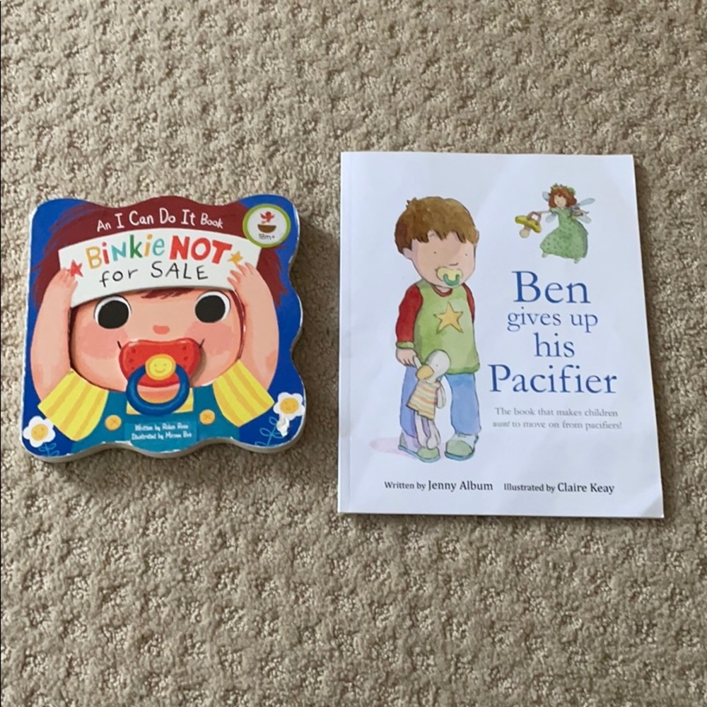 2 books about giving up pacifier (binky, or nuk)